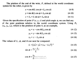 22
Robot Kinematics and
Dynamics_Sivakumar_C
 