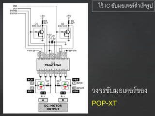 ใช้ IC ขับมอเตอร์สาเร็จรูป
วงจรขับมอเตอร์ของ
POP-XT
 