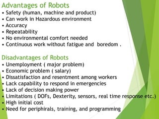 Robot classification working and spesific uitilities of robot | PPTX ...