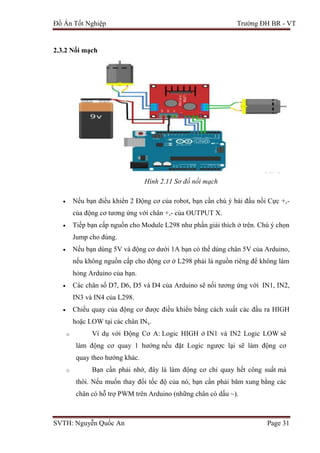 Svth Module Đề tài: Robot dò line điều khiển qua điện thoại, HAY, 9đ | PDF