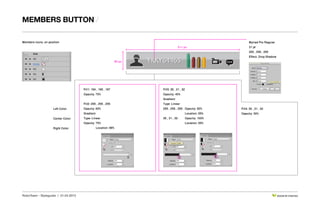 80 px
511 px
RoboTeam - Styleguide / 21.04.2013 DESIGN BY STRATIGO
Members button /
Members icons, on position
Fill4: 35 , 31 , 32
Opacity: 30%
Fill1: 194 , 195 , 197
Opacity: 70%
Fill2: 255 , 255 , 255
Opacity: 60%
Gradient:
Type: Linear
Opacity: 70%
	 Location: 98%
Fill3: 35 , 31 , 32
Opacity: 40%
Gradient:
Type: Linear
255 , 255 , 255 : Opacity: 50%
		 Location: 55%
35 , 31 , 32 :	 Opacity: 100%
		 Location: 55%
Left Color:
Center Color:
Right Color:
Myriad Pro Regular
31 pt
255 , 255 , 255
Effect: Drop Shadow
 