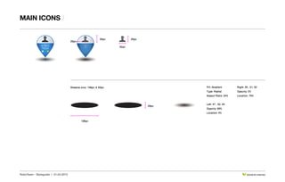 RoboTeam - Styleguide / 21.04.2013 DESIGN BY STRATIGO
main icons /
138px
28px
Fill: Gradient
Type: Radial
Aspect Ratio: 24%
Left: 47 , 42, 43
Opacity: 89%
Location: 4%
Right: 35 , 31, 32
Opacity: 0%
Location: 76%
Shadow size: 138px x 83px
35px 29px
26px
32px
 