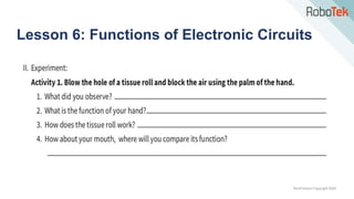 TechFactors Copyright 2020
Lesson 6: Functions of Electronic Circuits
 
