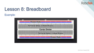 TechFactors Copyright 2020
Lesson 8: Breadboard
Example:
 