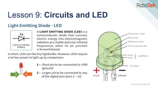 TechFactors Copyright 2020
Lesson 9: Circuits and LED
 