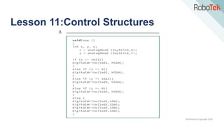 TechFactors Copyright 2020
Lesson 11:Control Structures
 