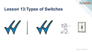 TechFactors Copyright 2020
Lesson 13:Types of Switches
 