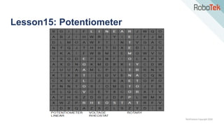 TechFactors Copyright 2020
Lesson15: Potentiometer
 