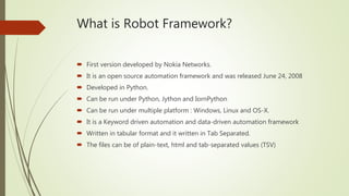 Robot framework | PPT