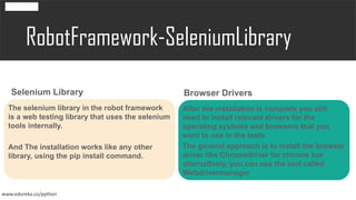 Robot Framework With Python Edureka Ppt Robot Framework With Python Edureka Ppt