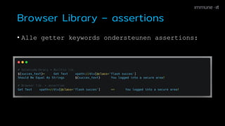 Robot framework en Browser Library | PDF