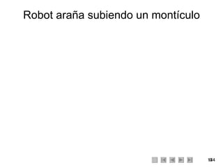 Robot araña subiendo un montículo 