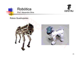 21
Robótica
Prof. Alexandre Silva
Robos Quadrupedes
 