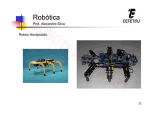 22
Robótica
Prof. Alexandre Silva
Robos Hexápodes
 