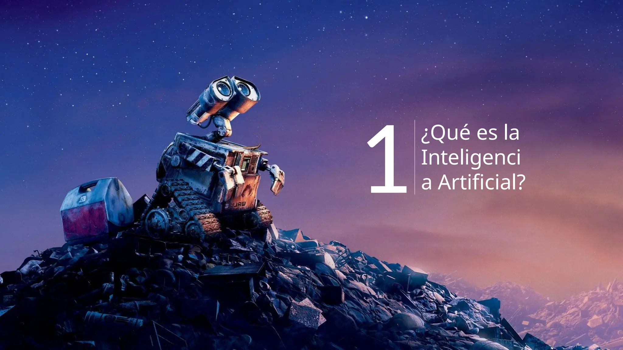¿Qué es la
Inteligenci
a Artificial?
1
 