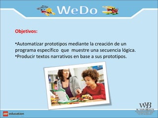 Objetivos: Automatizar prototipos mediante la creación de un programa específico que muestre una secuencia lógica. Producir textos narrativos en base a sus prototipos.