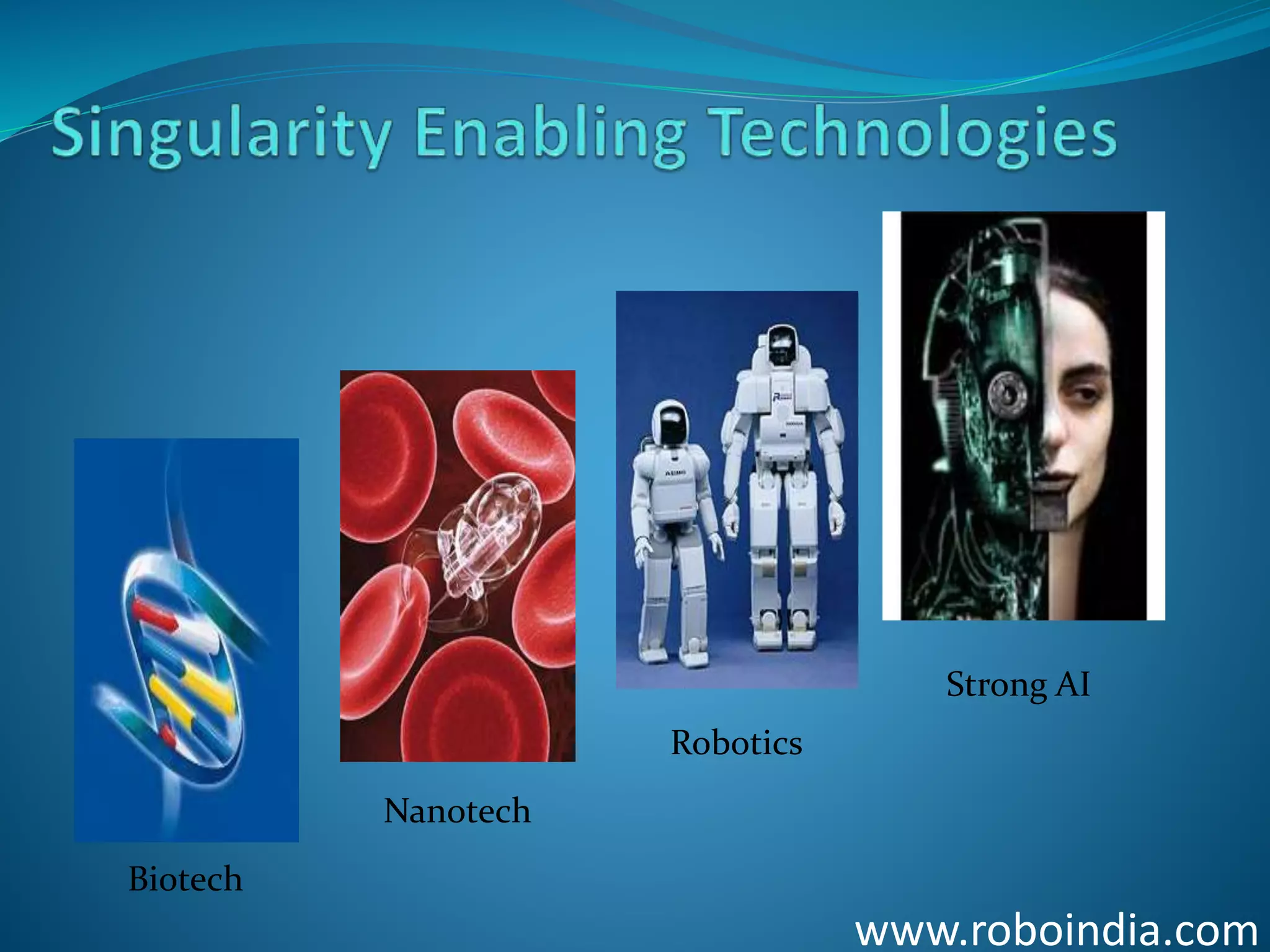 www.roboindia.com
Strong AI
Robotics
Nanotech
Biotech
Click here to visit -ROBO INDIA
 