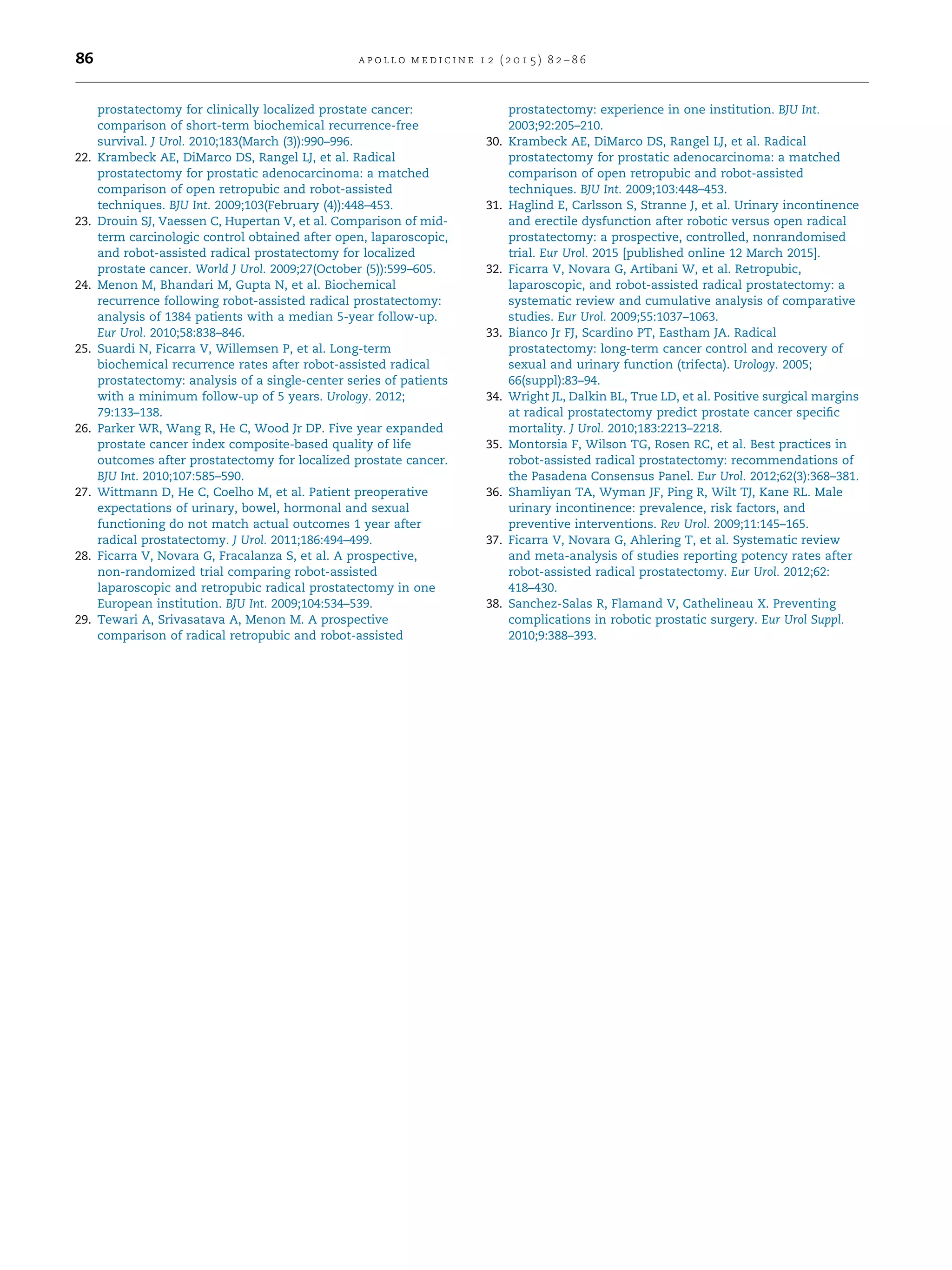 Robotic assisted radical prostatectomy | PDF