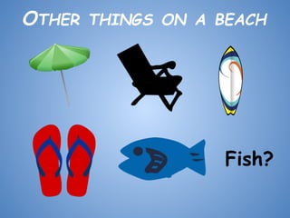 OTHER

THINGS ON A BEACH

Fish?

 