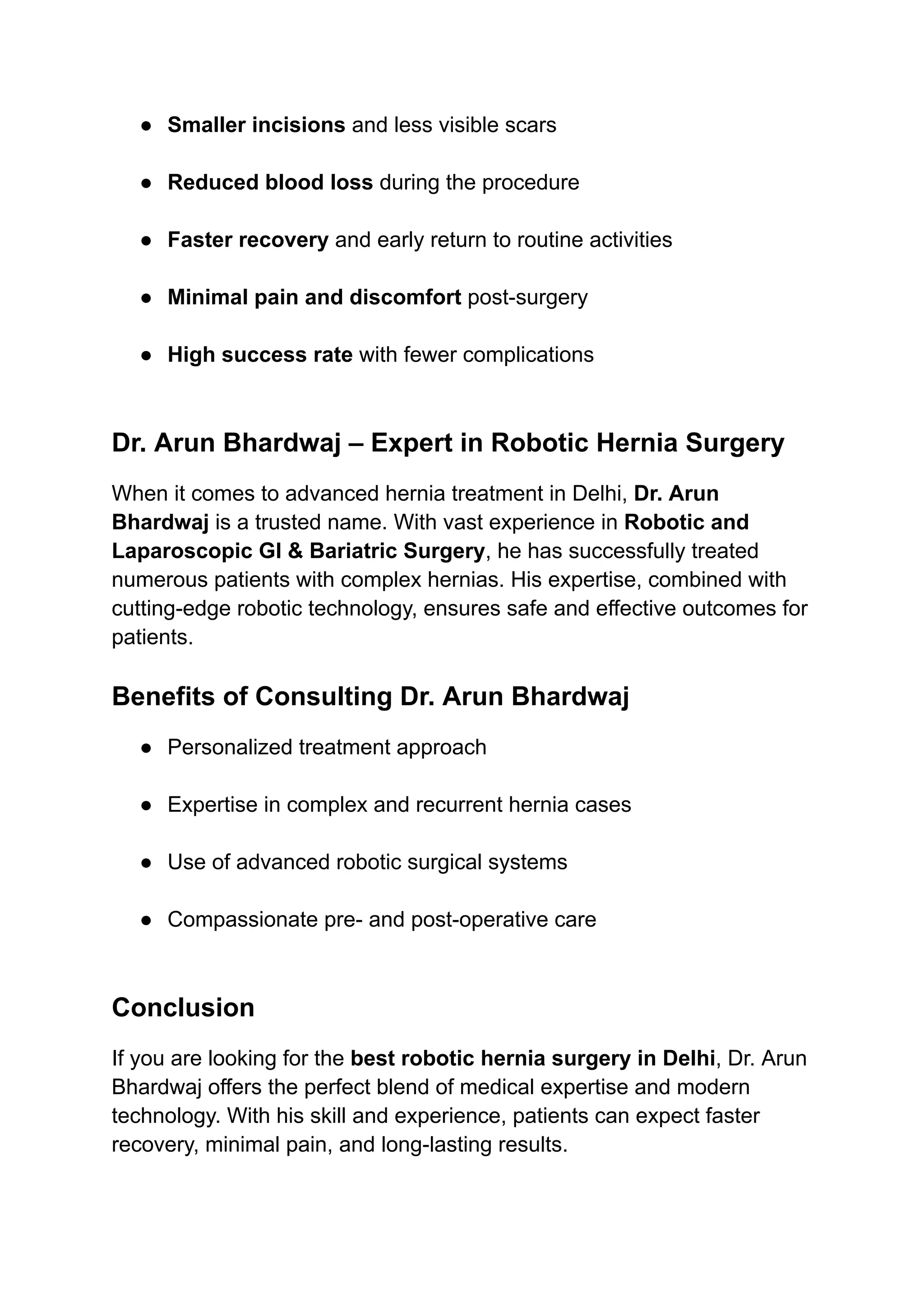 Robotic Hernia surgery in Delhi . pdf | PDF