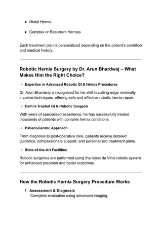 Robotic Hernia surgery in Delhi . pdf | PDF