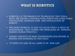 Robotic presentation | PPT