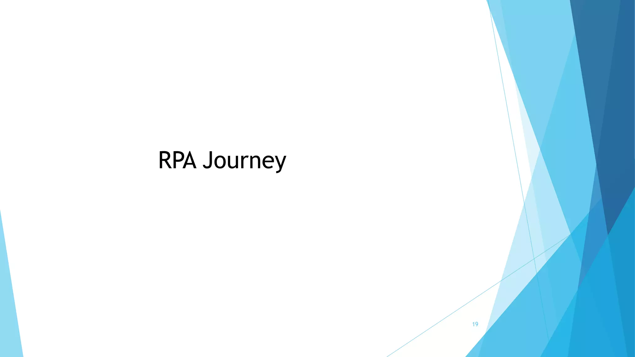 19
RPA Journey
 