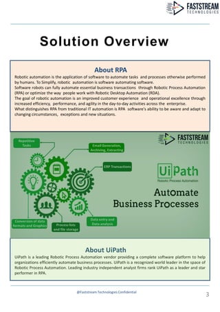 Robotic process automation-Faststream Technologies