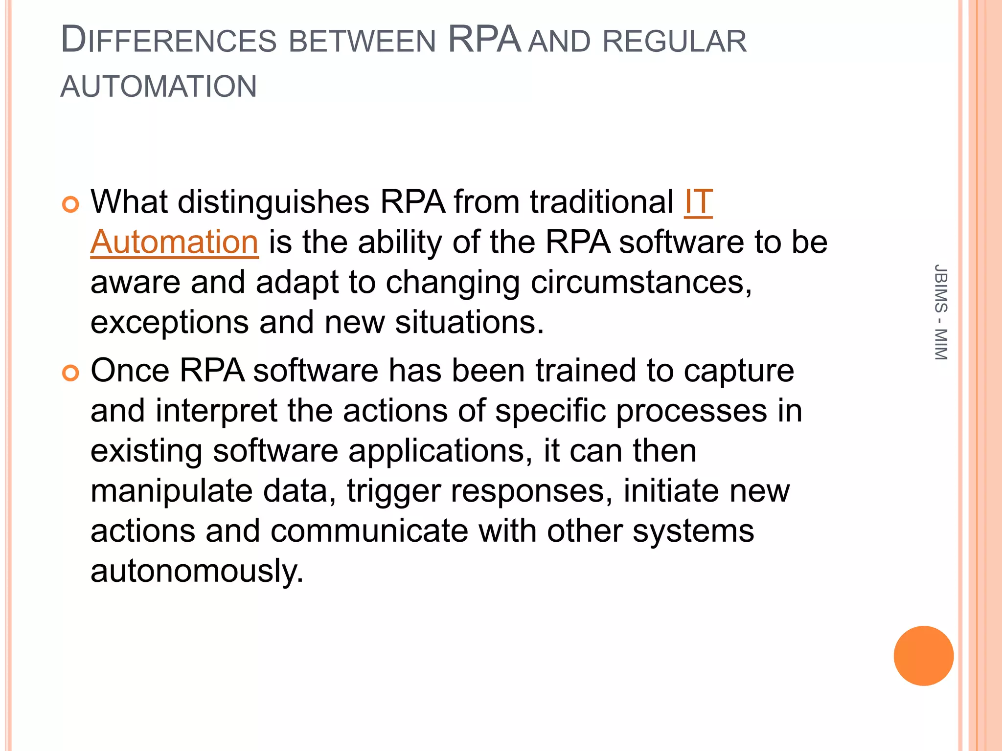 Robotic Process Automation (RPA) | PPTX
