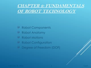 Comprehensive Fundamentals of Robot Technology and Configurations | PPTX