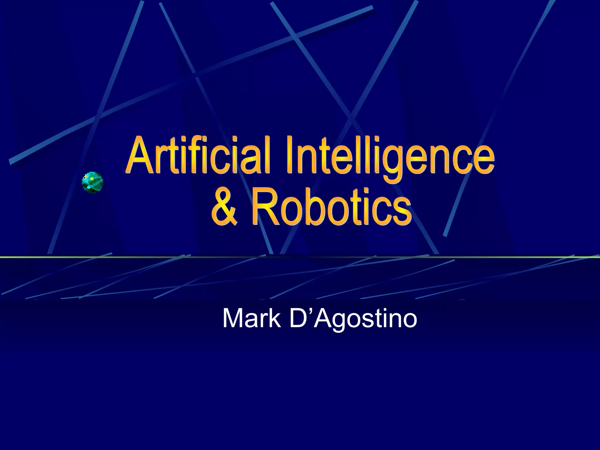 Artificial Intelligence & Robotics | PPT