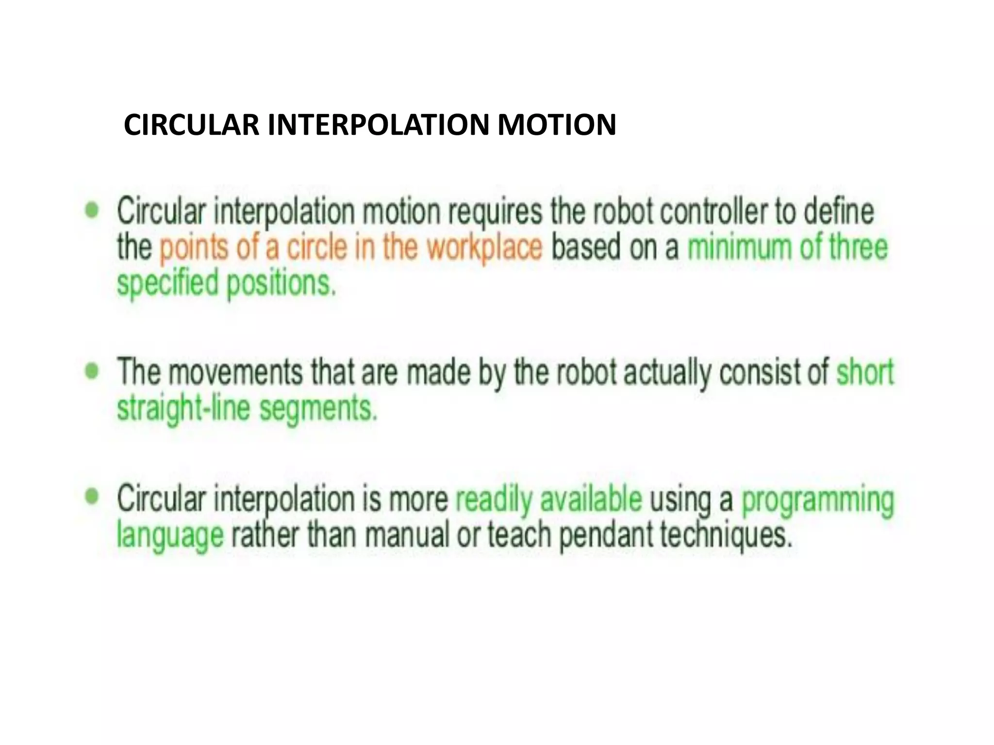 CIRCULAR INTERPOLATION MOTION
 