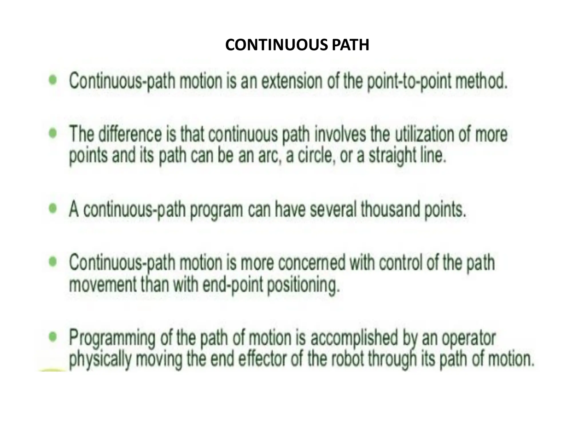 CONTINUOUS PATH
 
