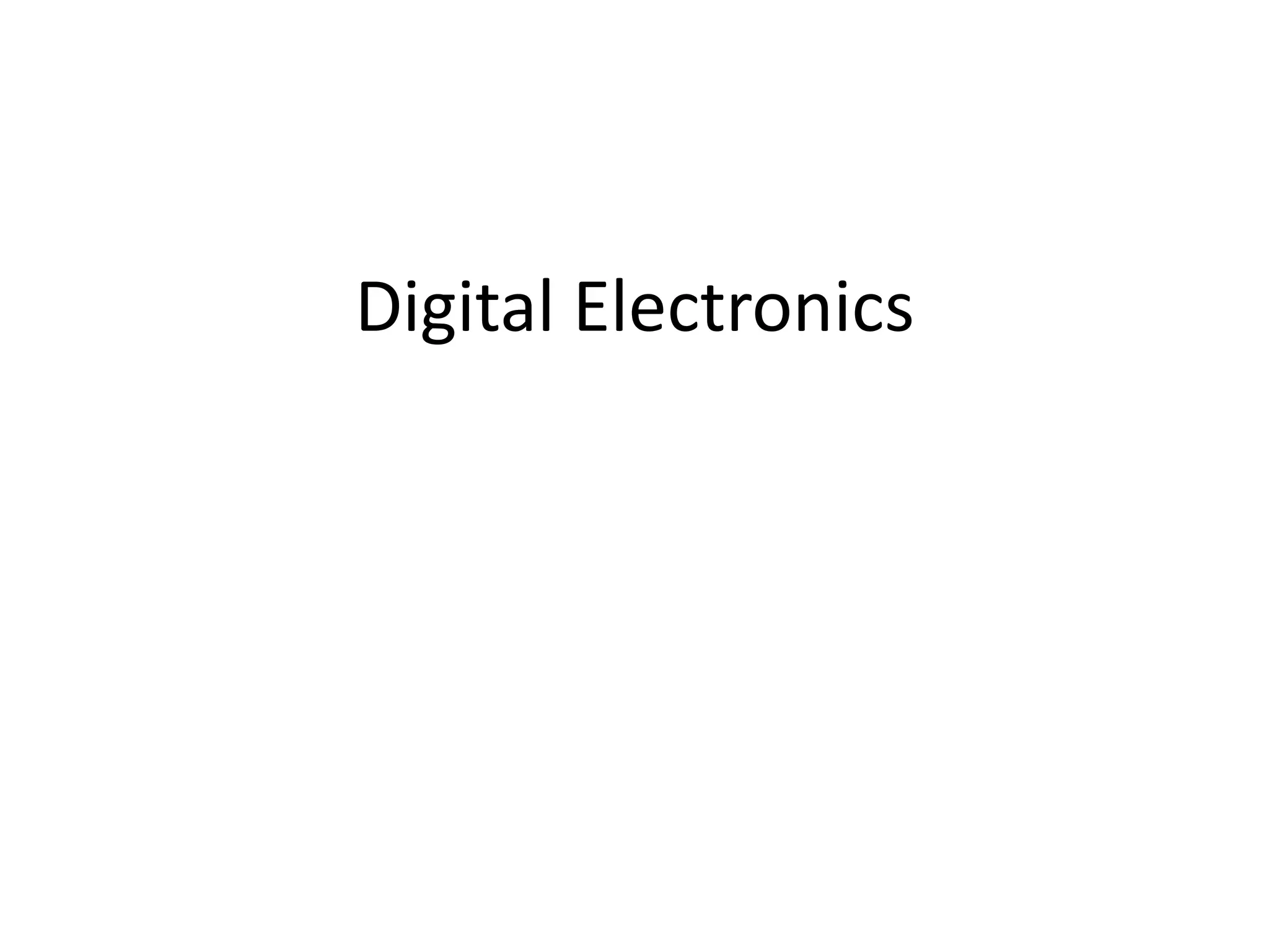 Digital Electronics 