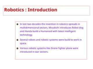 Robotics Introduction Computer Science Robotic Note for BSc Engineering in Computer Science and Engineering_2 ...