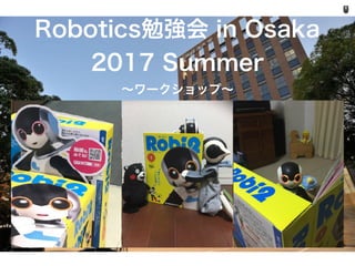 Robotics勉強会 2017 summer(ワークショップ)