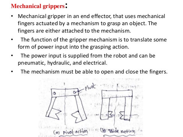 mechanical grippers in robots