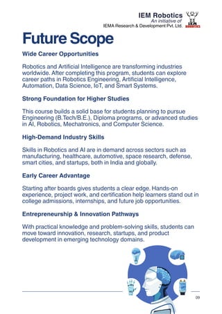 IEM Robotics Certified Robotics & AI Program | PDF