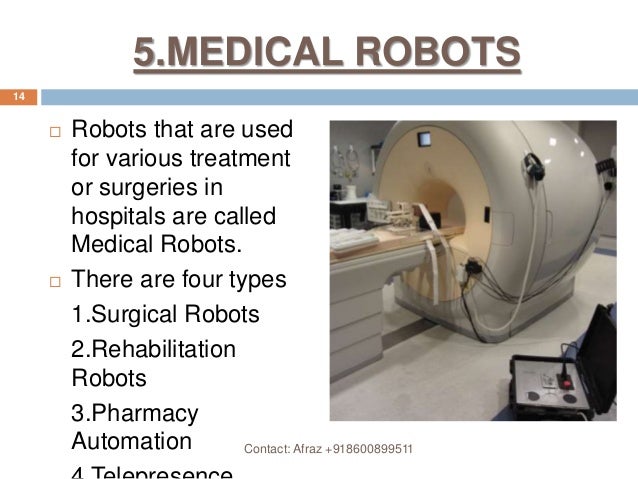 types of medical robots