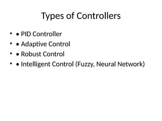 introduction of Robotics & Control Systems | PPTX
