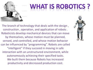 Robotics and control theory | PPTX