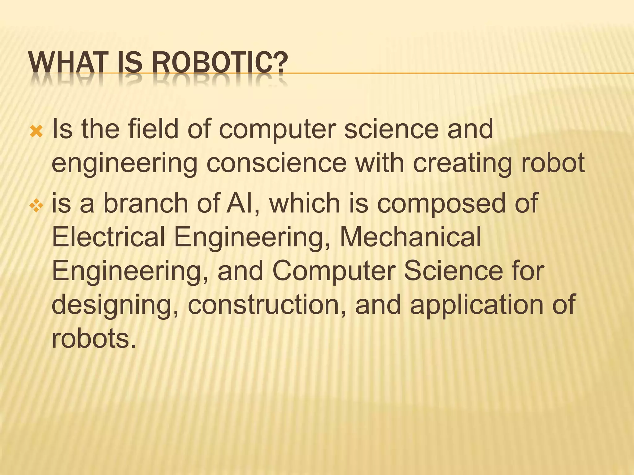 Robotics and expert systems | PPTX