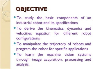 Robotics and machine vision system | PPT