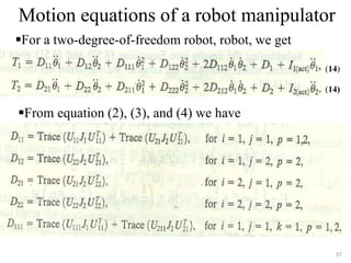 Robotics ch 4 robot dynamics | PPTX