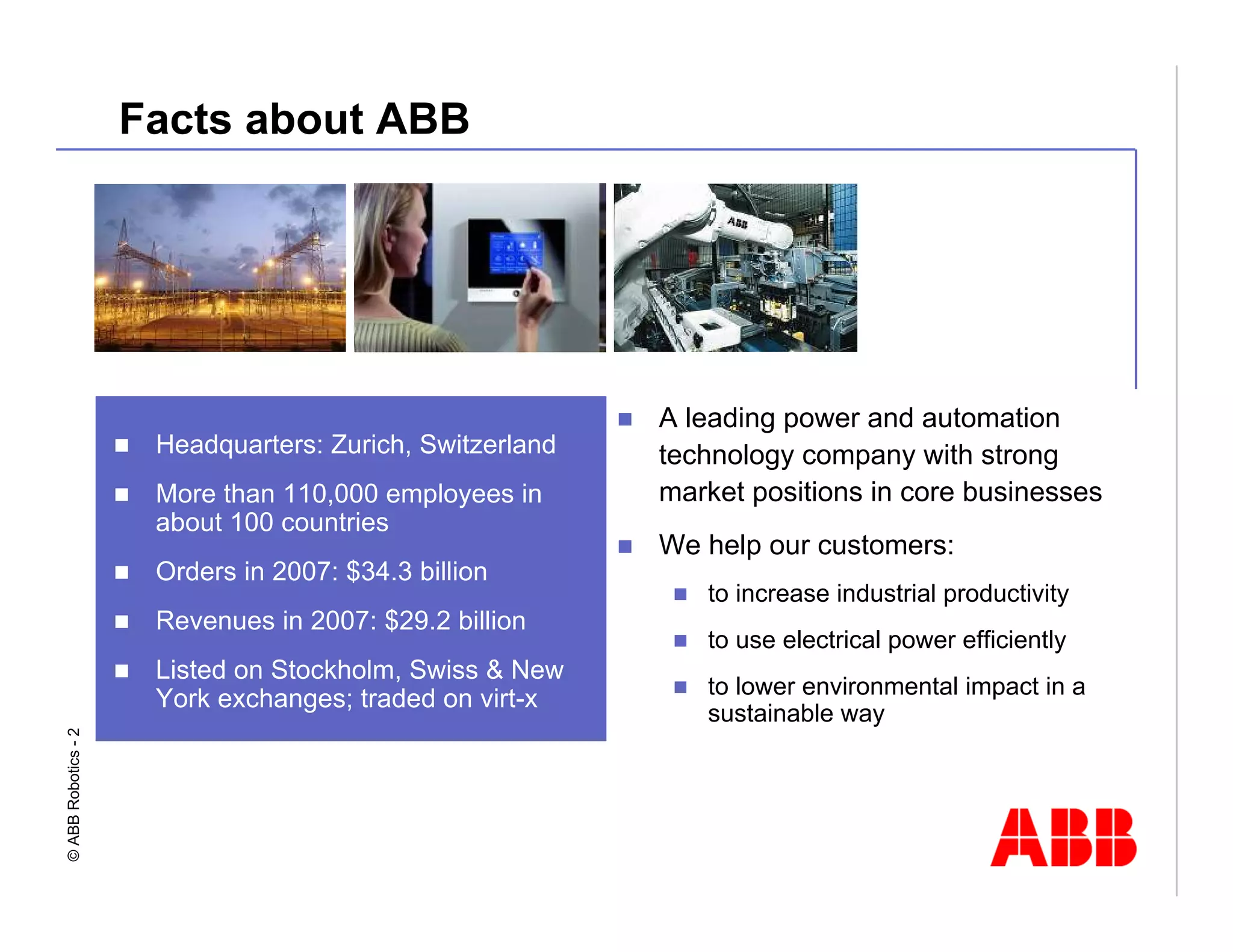Robotics Division Overview Presentation