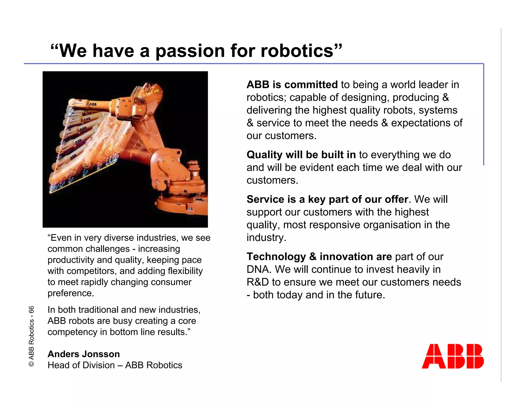 Robotics Division Overview Presentation