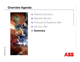Robotics Division Overview Presentation