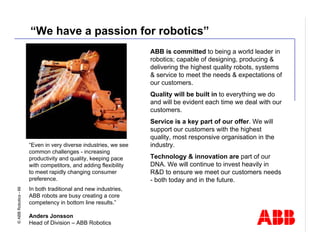 Robotics Division Overview Presentation