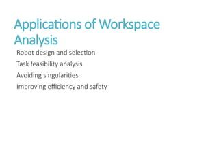 Comprehensive Overview of Workspace Analysis and Path Planning in ...