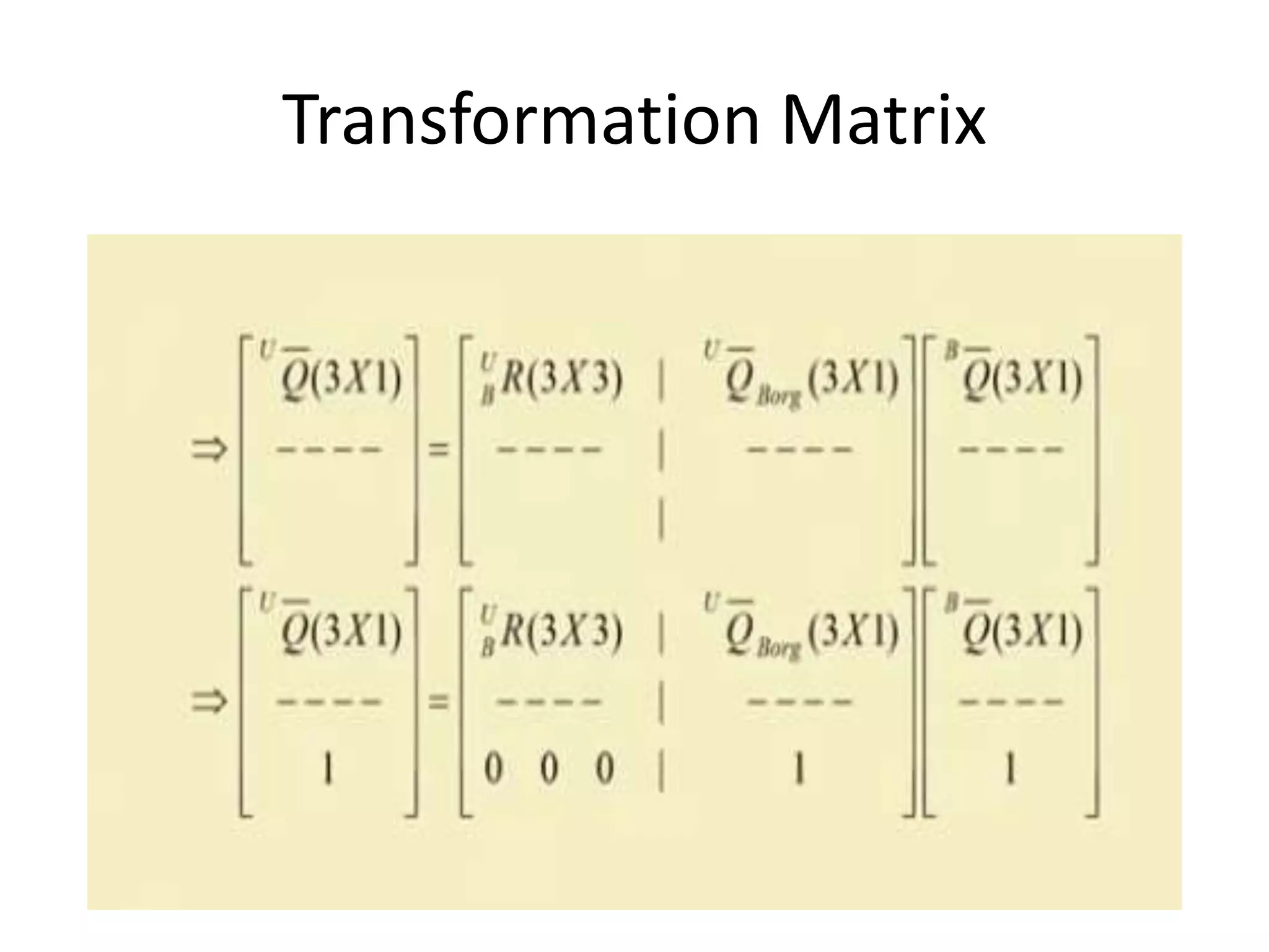Transformation Matrix
 